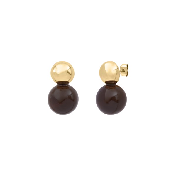 N°3 Boucles d’oreilles Marrons.