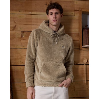 FAGUO - Sweat à capuche Dirac Sherpa - Beige FAGUO - Sweat à capuche Dirac Sherpa - Beige