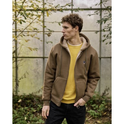 FAGUO - Sweat zippé Meygal - Marron FAGUO - Sweat zippé Meygal - Marron
