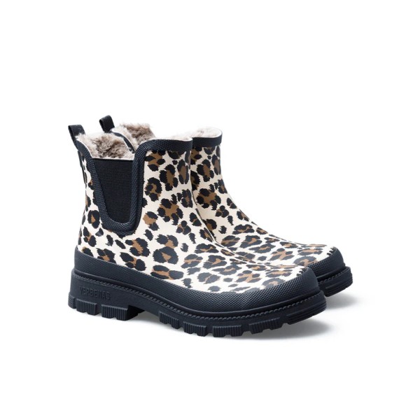 VERBENAS - Bottes de pluie Lua Mate Fur Crudo - Léopard
