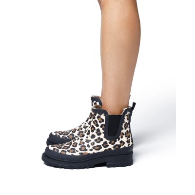 VERBENAS - Bottes de pluie Lua Mate Fur Crudo - Léopard VERBENAS - Bottes de pluie Lua Mate Fur Crudo - Léopard