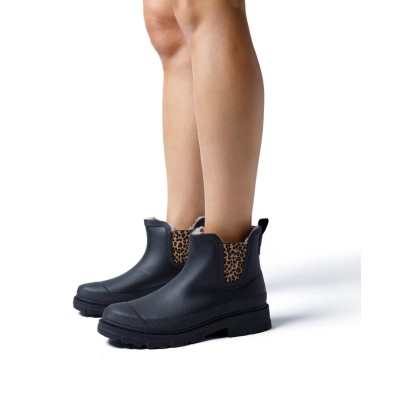 VERBENAS - Bottes de pluie Lua Mate Fur - Black/Léo VERBENAS - Bottes de pluie Lua Mate Fur - Black/Léo