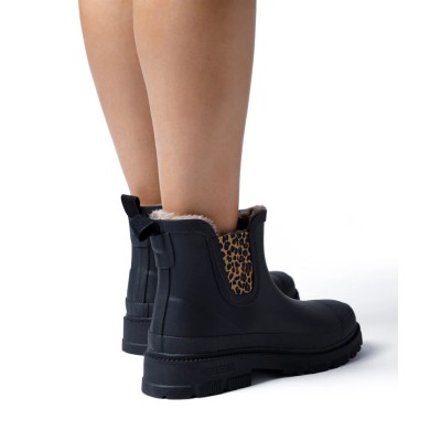 VERBENAS - Bottes de pluie Lua Mate Fur - Black/Léo VERBENAS - Bottes de pluie Lua Mate Fur - Black/Léo