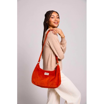 HINBAG - Sac Rosa Velours - Brique HINBAG - Sac Rosa Velours - Brique