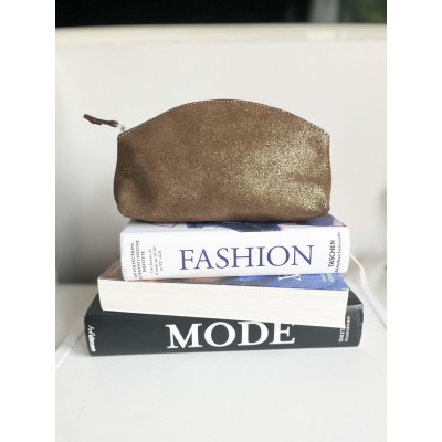 LA CARTABLIERE Maxi Trousse à Trésors Pailleté Chocolat doré.