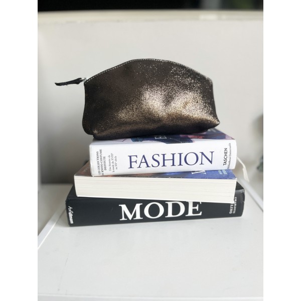 LA CARTABLIERE Maxi Trousse à Trésors Pailleté Noir cuivré.