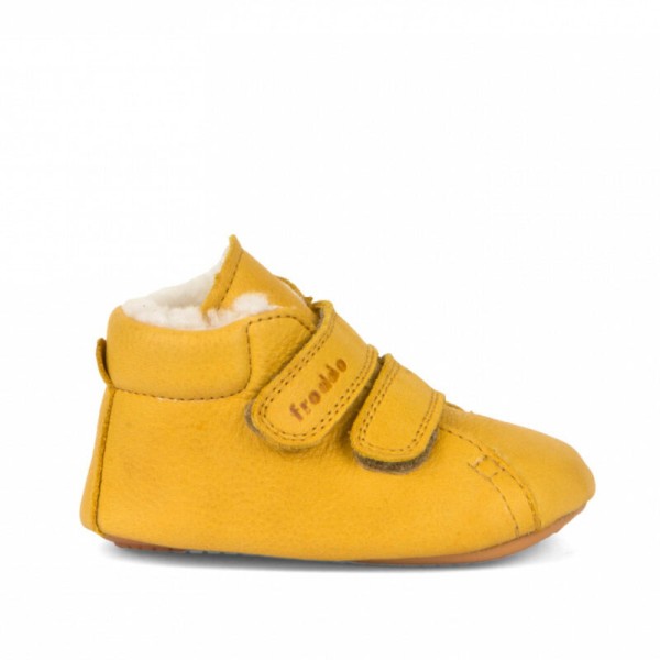 FRODDO - Prewalkers velcro fourré - Dark Yellow