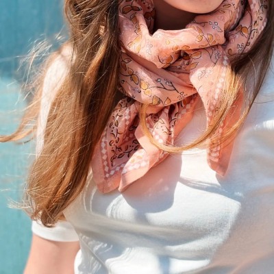 SO FAMILY Foulard Cagliari Rose.