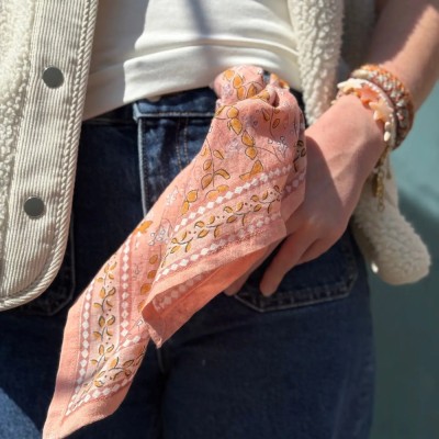 SO FAMILY Foulard Cagliari Rose.