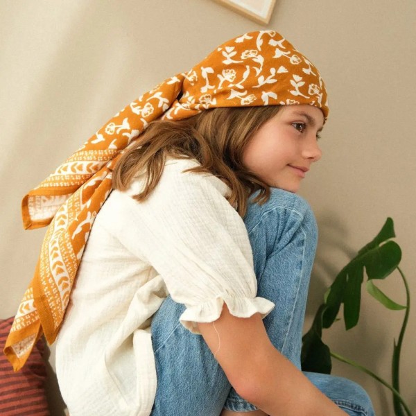 SO FAMILY Foulard Mumbai Safran.