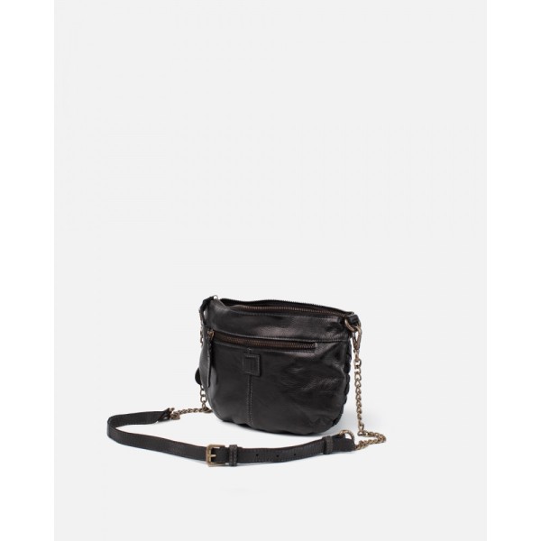 BIBA Sac Bandoulière Carter tressé Noir.