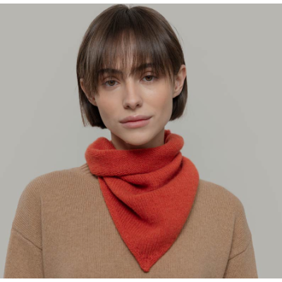 RIFO - Écharpe triangulaire Cachemire Masha - Orange