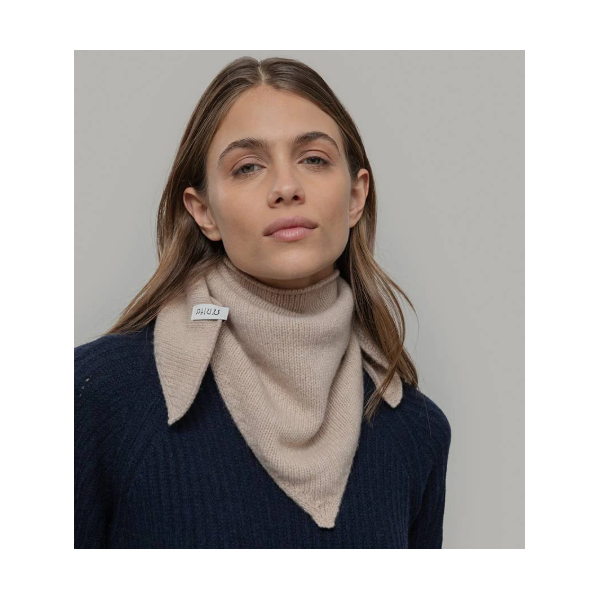 RIFO - Écharpe triangulaire Cachemire Masha - Beige