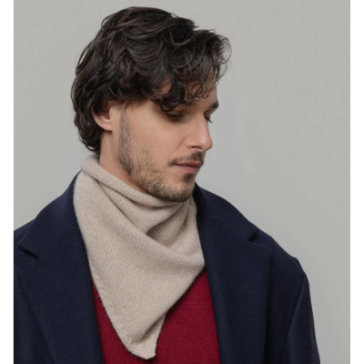 RIFO - Écharpe triangulaire Cachemire Masha - Beige