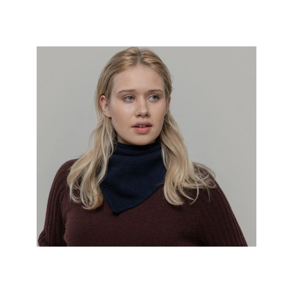 RIFO - Écharpe triangulaire Cachemire Masha - Marine