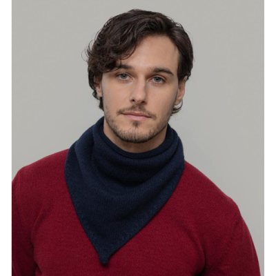 RIFO - Écharpe triangulaire Cachemire Masha - Marine