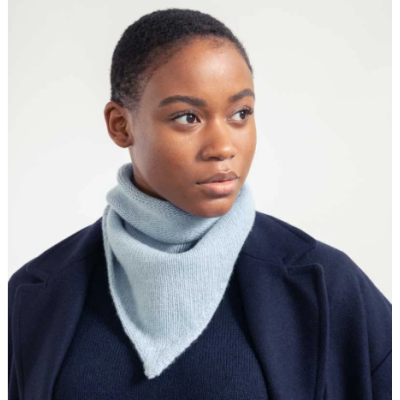 RIFO - Écharpe triangulaire Cachemire Masha - Bleu
