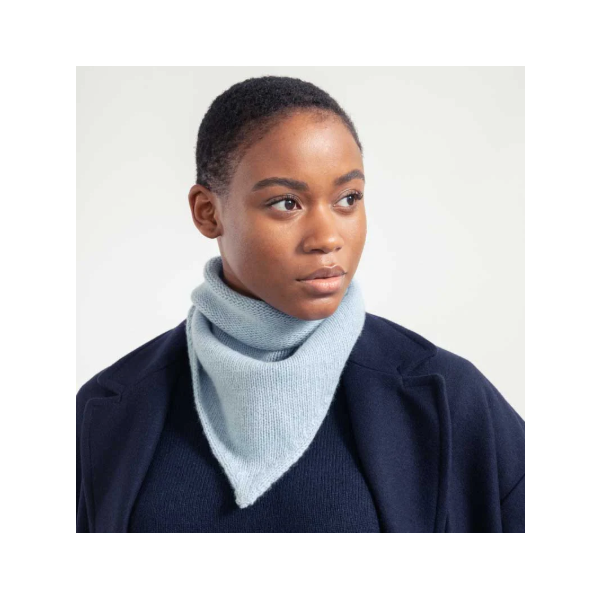 RIFO - Écharpe triangulaire Cachemire Masha - Bleu