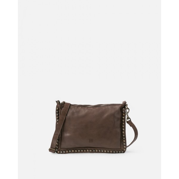 BIBA Sac Bandoulière Portland en cuir Marron foncé.