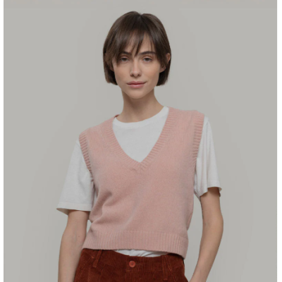 RIFO - Gilet en Laine Melania - Rose