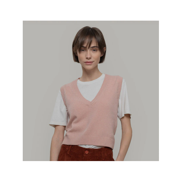 RIFO - Gilet en Laine Melania - Rose