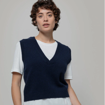 RIFO - Gilet en Laine Melania - Marine