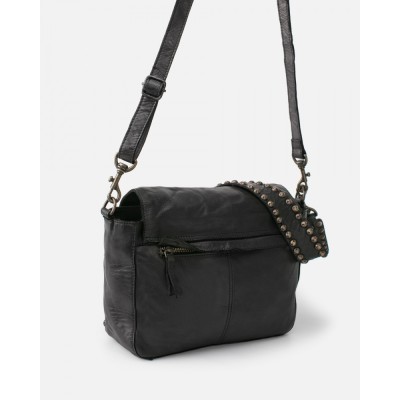 BIBA Sac Bandoulière Portland en cuir Noir.