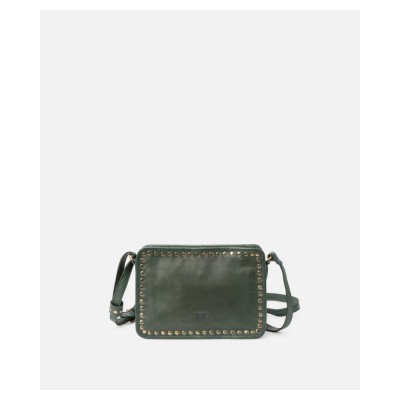 BIBA Sac Bandoulière Rockwall en cuir Vert Foncé.