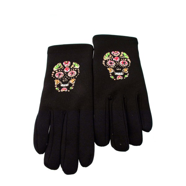 QUAND LES POULES AURONT DES GANTS Gants Mexican Skull.