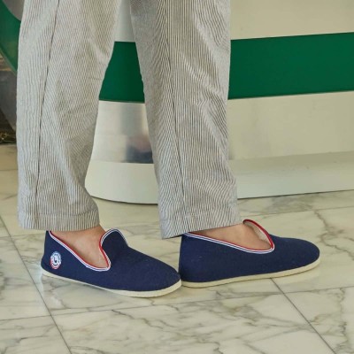 LA PANTOUFLE À PÉPÈRE - Charentaise French pépère - Marine