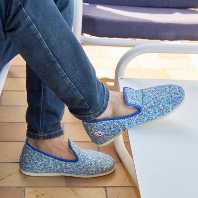 LA PANTOUFLE À PÉPÈRE - Charentaise Saperlipépère - Bleu