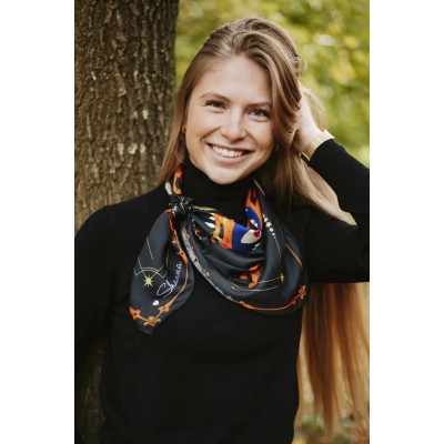 Shanna Foulard Mini Carré Love Flamme.