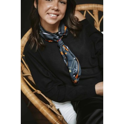 Shanna Foulard Mini Carré Love Flamme.