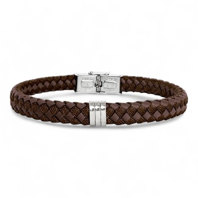 ELDEN Paris Bracelet Homme Côme marron.