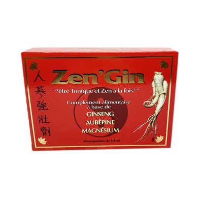 Complément alimentaire Zen Gin 20 ampoules Physio Concept Complément alimentaire Zen Gin 20 ampoules Physio Concept