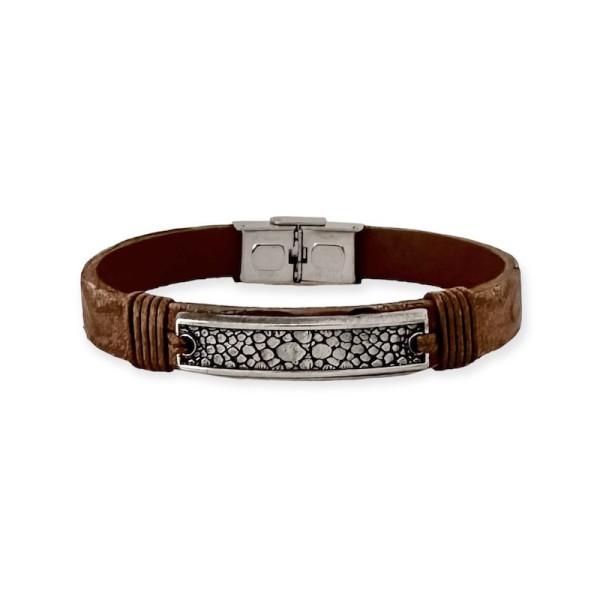 ELDEN Paris Bracelet Homme Jonas Marron.