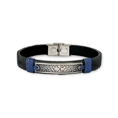 ELDEN Paris Bracelet Homme Jonas Noir & Marine.
