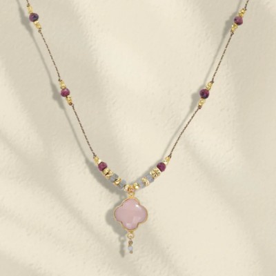 LOETMA Collier Amazonia Quartz Rose.
