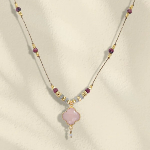 LOETMA Collier Amazonia Quartz Rose.