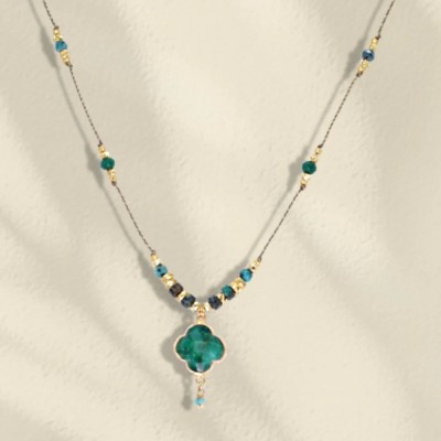 LOETMA Collier Amazonia Vert Emeraude.