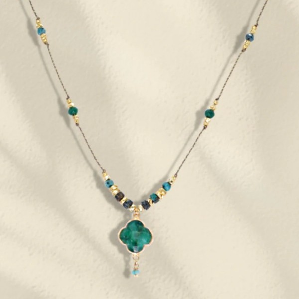 LOETMA Collier Amazonia Vert Emeraude.