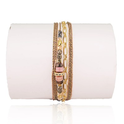 LOETMA Bracelet ajustable Calypso Rhodochrosite.