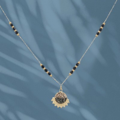 LOETMA Collier Jasmine Pyrite-Onyx Noir