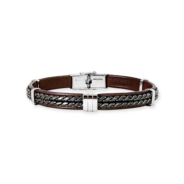 ELDEN Paris Bracelet Homme Colson Marron.