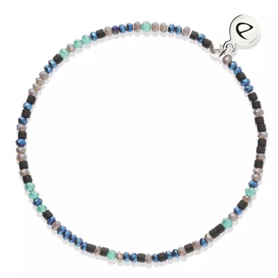 DORIANE Bijoux Bracelet Elastique Noir Turquoise.
