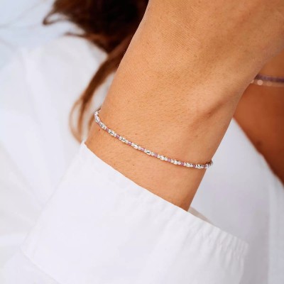 DORIANE Bijoux Bracelet Elastique Funny Violet.