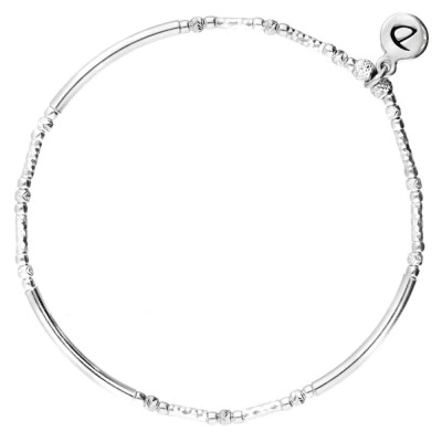 DORIANE Bijoux Bracelet Elastique Tubes lisses et diamantés.