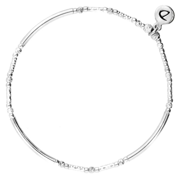 DORIANE Bijoux Bracelet Elastique Tubes lisses et diamantés.