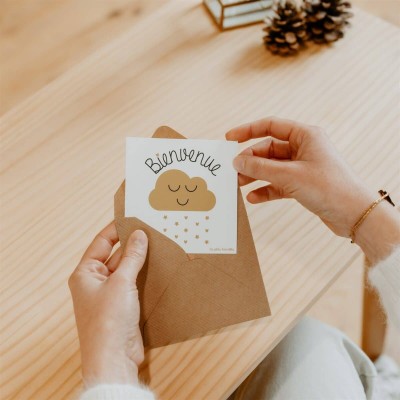 LES PETITES HIRONDELLES - Carte avec enveloppe - Bienvenue