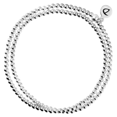 DORIANE Bijoux Bracelet Elastique Boule 2 tours.